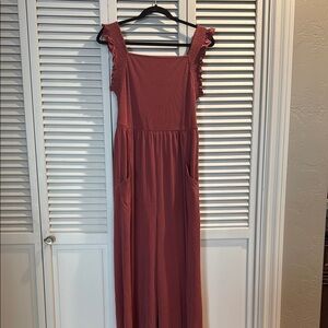 Anthropologie Jumpsuit in a beautiful rust color